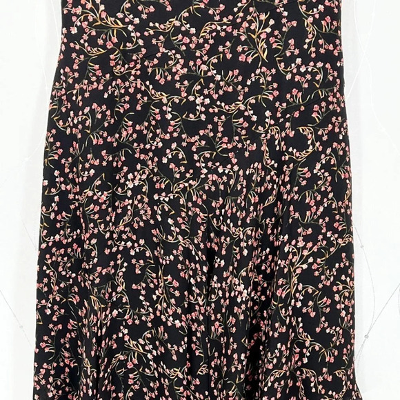 NWT Nicholas Silk Asymmetrical Black Floral Slip Midi Dress $695 - Picture 9 of 15
